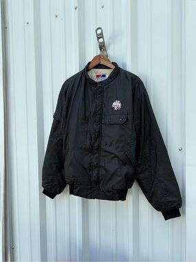 Vintage 90s Swingster Mac Tools NASCAR Puffer Jacket Black size XL